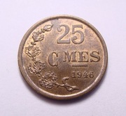 Luksemburg 25 centimes 1946 PIĘKNA!