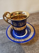 filiżanka do mokki ztoto niebiesk