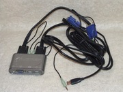 Konig 2-portowy przełącznik KVM USB z dźwiękiem