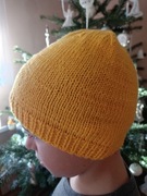 Ręcznie Robiona Czapka Beanie – Musztardowa | Handmade