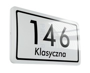 Klasyczny numer domu LED PODŚWIETLANA tabliczka adresowa K+ budynku modny
