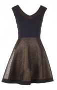 Czarna sukienka ze złotą siatką Vissavi rozmiar 40