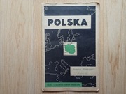 Polska mapa fizyczna skala 1:1 000 000 z roku 1960 