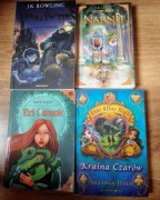 ZESTAW 4 KSIĄŻEK FANTASTY Harry Potter Opowieści z Narnii Ever After High. 
