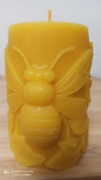 Świeca woskowa ( naturalny wosk pszczeli) , wymiar 10 cm x 6 cm, (275g) 
