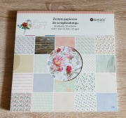 Scrapbooking: blok papierów 15x15 cm - kwiatowe i inne wzory