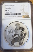 Marvel 1 oz srebro NGC MS 70 2021 1$ Wolverine uncja