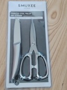 nożyczki ze stali nierdzewnej oraz obieraczkę Smukee Home zestaw