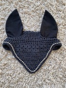 Nauszniki dla konia zdobione grafitowe pony 