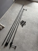 Karnisz rurkowy czarny 4 sztuki 2x240 2x200