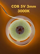 COB 3mm 5V 3000K 10kWh/1000h 18,00zł/1mb 1szt=1mb