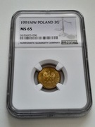 2 grosze 1991 NGC MS65