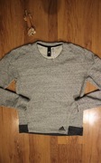 Bluza Adidas r. XS sportowa damska szara bawełna 