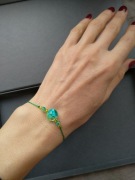 Bransoletka regulowana ze szklanymi kulkami