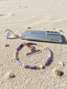 Biżuteryjna smycz do telefonu Agat, Perła, Ametyst, Hematyt, Mattè Prism