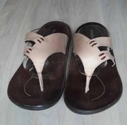 Wojas klapki japonki męskie r. 43 beżowe, skóra