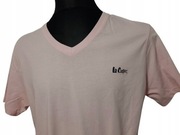 *MĘSKI T SHIRT LEE COOPER XL JASNY RÓŻ ROZCIĄGLI SLIM FIT