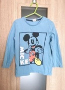 Niebieska bluzka z myszką Mickey długi rękaw rozmiar 98