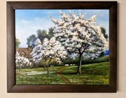 Obraz olejny Wiosna w sadzie 