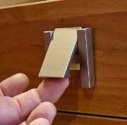 Uchwyty do szuflady mebli szt 4 szczotkowane srebro