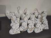 Serduszka  z wikliny papierowej 10cm