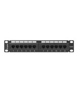 Patch panel 12 port 1U 10"kat6 czarny lanberg 