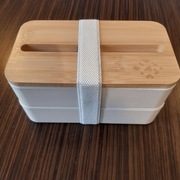 Śniadaniówka LUNCH BOX ze sztućcami, bambus 18,5 x 10,5 x 9,3 cm PJM43