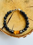 Bransoletka z kamieni naturalnych ,bursztynu 