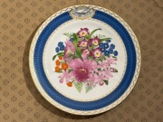 SPODE 1985 Talerz ozdobny porcelanowy KWIATY 