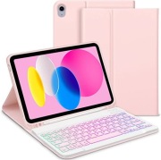 GOOJODOQ Podświetlane etui z klawiaturą do iPad 10 QWERTZ