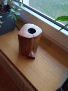 Lampka Stolikowa Pieniek Drewniana Loft Hand Made 