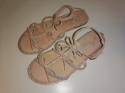 NEXT - Sandałki rozm. ~36 23cm pudrowy róż kryształki dla dziewczynki