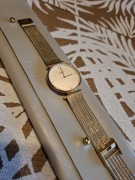 Zegarek Cluse damski Triomphe Mesh Gold White/Silver Gold