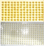 BŁYSZCZĄCE OCZKA 8mm 10mm NAKLEJKI komplet 350szt (K037)