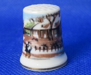 Naparstek Kolekcjonerski Porcelanowy  - Zima