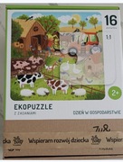 Ekopuzzle z zadaniami. Dzień w gospodarstwie