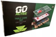 GO ACTIVE Zestaw gier stołowych 3 w 1 PIŁKARZYKI PING PONG CYMBERGAJ gry