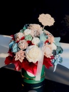 Bukiet ze świec candlebox flowerbox prezent DZIEŃ BABCI handmade promocja