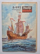 Mały Modelarz 8-9/1992 Żaglowiec "SANTA MARIA"