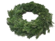 Wianek z żywych gałązek jodły 45 cm świąteczny pachnący stroisz