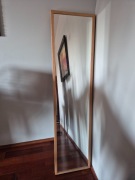 IKEA Piękne, duże Lustro IMITACJA DĘBU STAVE 40 x 160 cm