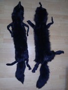 SKÓRA z LISA, SKÓRY, Lisie, FUTRO, KOŁNIERZE, CZAPKI z LISÓW, zaf.na CZARNO