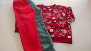 zestaw świąteczny chłopięcy spodnie czerwone H&M 128 święta