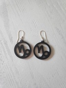 KOLCZYKI czarne BIGLE znak zodiaku znaki zodiaku