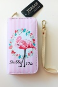 Nowy! Śliczny portfelik różowy "Shabby Chic "