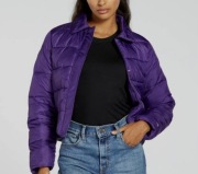 Kurtka  damska  L Fioletowa Lekko pikowana JJXX