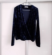 Welurowa bluzka kopertowa samsoe samsoe rozmiar S 