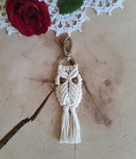 Brelok breloczek do kluczy sówka sowa makrama