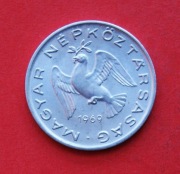 10  Fillerów 1969 r  -   BP  Węgry   Gołąb    Stan menniczy !!!