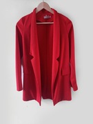 Vanessa Style - Długa czerwona marynarka z wiskozy S